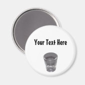 Aimant en verre d'argent personnalisable (Recto/Verso)