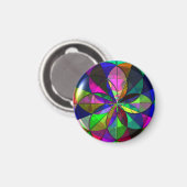 Aimant en verre tendu (conception géométrique) (Recto/Verso)