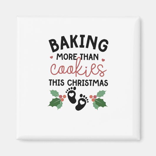 Aimant Enceinte pour Noël : Plus que des Biscuits à Cuire (Devant)