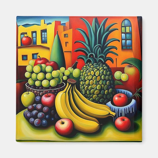 Aimant Encore la vie avec des fruits 10 (Devant)