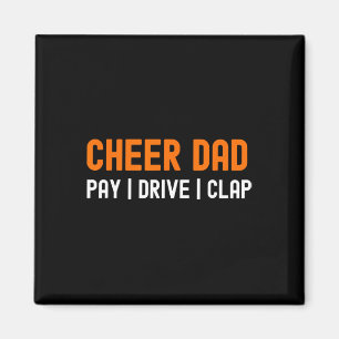 Aimant Encourage Papa Orange Drôle Payer Conduire Applaud