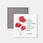 Aimant Encourage Promise Scripture Isaiah Poppy Garden (Recto/Verso)