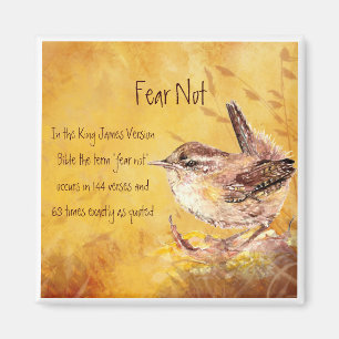Aimant Encouragement sans crainte Oiseau à l'aquarelle