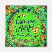 Aimant Encouragez-vous l'un l'autre amusant Inspirivity G (Devant)