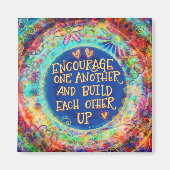 Aimant Encouragez-vous l'un l'autre coloré Inspirationnel (Devant)