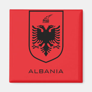 Aimant Encre de patrimoine du blason national albanais