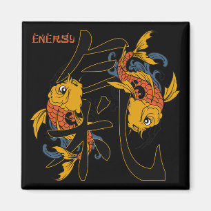Aimant Énergie de poissons de Koi de kanji