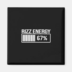 Aimant Énergie Rizz à 67 Mème drôle Six Sept Gen Alpha