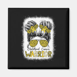 Aimant Enfance Cancer Guerrier Bleached Gold Messy Bun L
