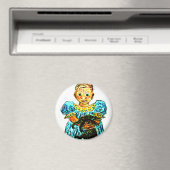 Aimant Enfant avec lapin (In Situ (Lave-vaisselle))