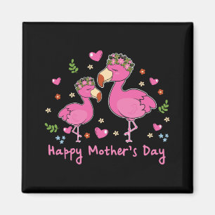 Aimant Enfant Bonne Fête des mères Flamant rose Oiseau Gr