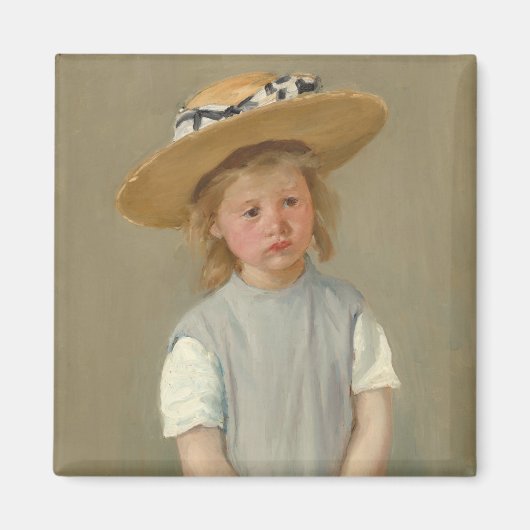 Aimant Enfant dans un Casquette de paille | Mary Cassatt (Devant)