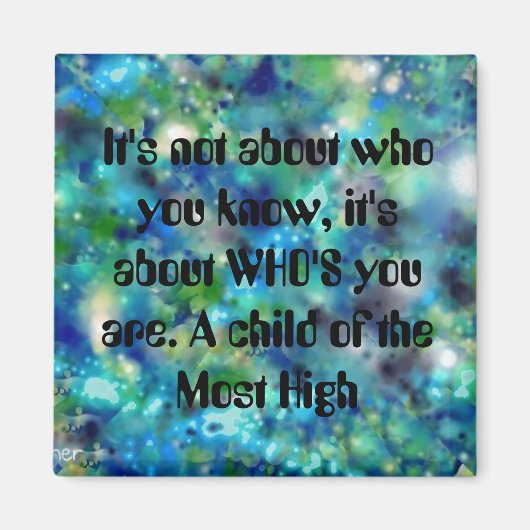 Aimant Enfant de l'art chirstien le plus inspiré (Devant)