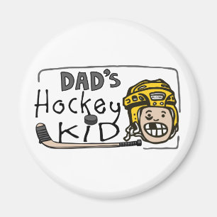 Aimant Enfant de l'hockey du papa