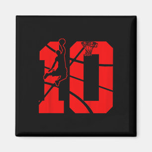 Aimant Enfants 10 ans 10e anniversaire de basket-ballLa