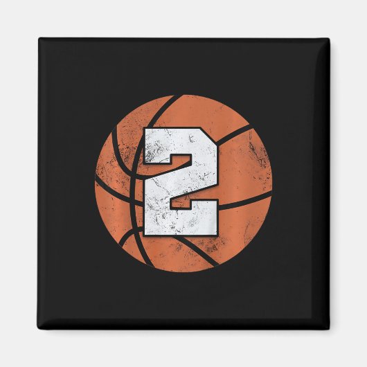 Aimant Enfants 2 ans Anniversaire Enfants Garçons Filles  (Devant)