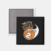Aimant Enfants 2e anniversaire Garçons Basketball Sport 2 (Recto/Verso)