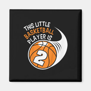 Aimant Enfants 2e anniversaire Garçons Basketball Sport 2