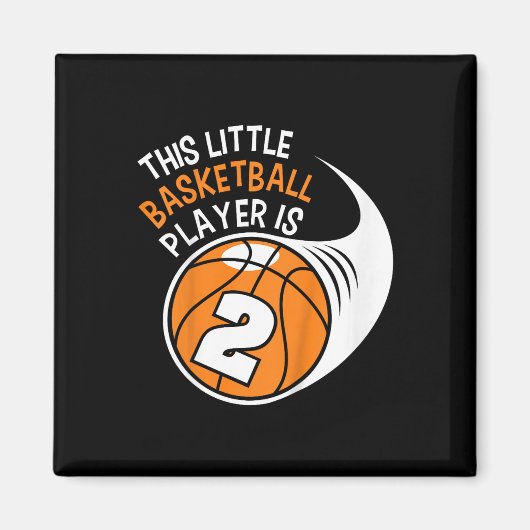 Aimant Enfants 2e anniversaire Garçons Basketball Sport 2 (Devant)