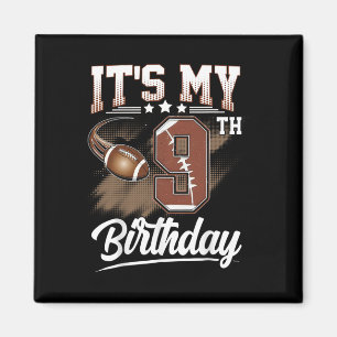 Aimant Enfants 9 ans C'est mon 9e anniversaire Football E