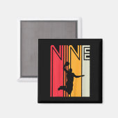 Aimant Enfants 9e anniversaire de basket-ball Lover 9 ans (Recto/Verso)