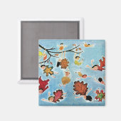 Aimant Enfants à feuilles (Recto/Verso)