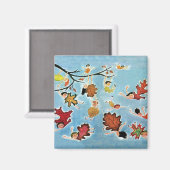 Aimant Enfants à feuilles (Recto/Verso)