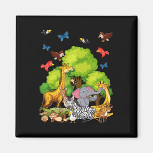 Aimant Enfants Amoureux des animaux Safari