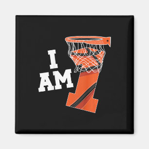 Aimant Enfants Basketball 1er Anniversaire Garçon Un An B