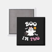 Aimant Enfants Boo I'm Two Ghost Second 2nd Birthday Supe (Recto/Verso)