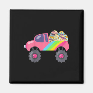 Aimant Enfants Camion Monstre Rose Œufs Chasse aux œufs d