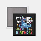 Aimant Enfants C'est mon 5e anniversaire Joyeux 5 ans T-R (Recto/Verso)