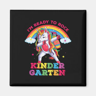 Aimant Enfants Dabbing Unicorn Je Suis Prêt À Rock Kinder