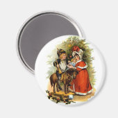 Aimant Enfants de Noël Vintage (Recto/Verso)