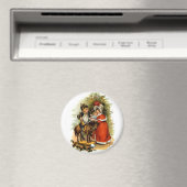 Aimant Enfants de Noël Vintage (In Situ (Lave-vaisselle))