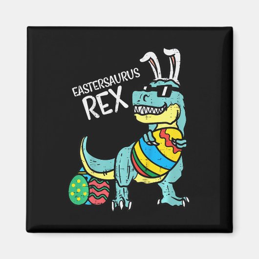 Aimant Enfants Eastersaurus Rex Pâques Trex Lapin Tout-Pe (Devant)