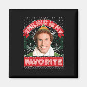 Aimant Enfants Elf Buddy Sourire Est Mon Noël Préféré (Devant)