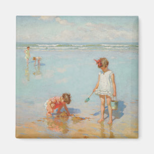Aimant Enfants en bord de mer (Summer Beach Scene)