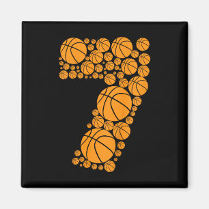 Aimant Enfants Graphic Bysketbyll 7e anniversaire garçons