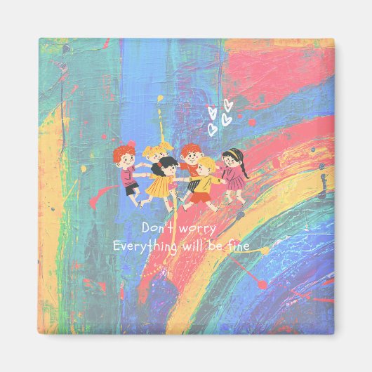 Aimant Enfants heureux (Devant)