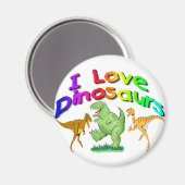 Aimant Enfants "I Love Dinosaures" cadeaux (Recto/Verso)