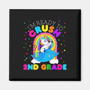 Aimant Enfants Je Suis Prêt À Ecraser La 2e Année Unicorn