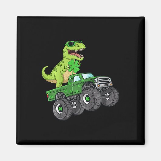 Aimant Enfants Jour de la Saint Patrick T Rex équitation (Devant)