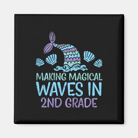 Aimant Enfants Mermaid Magique Waves 2e année Deuxième pr (Devant)