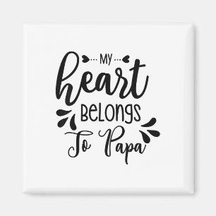 Aimant Enfants Mon Coeur Appartient À Papa Stepdad Papa P