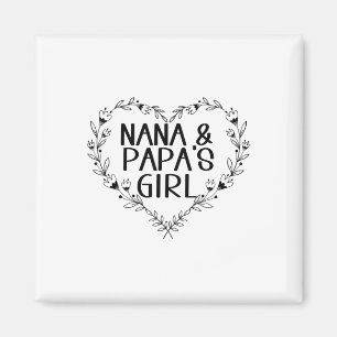 Aimant Enfants Nana &amp; Papas Girl Floral Heart To Gran