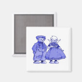 Aimant Enfants néerlandais en bleu (Recto/Verso)