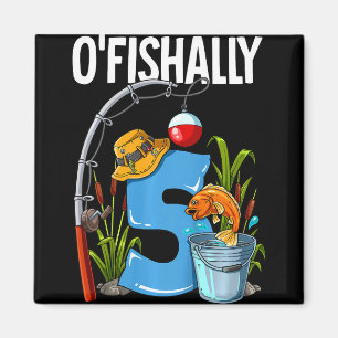 Aimant Enfants O'fishally 5 ans 5ème anniversaire pêche 