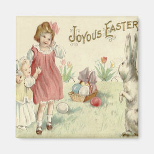 Aimant Enfants Pâques Lapin Panier OEufs colorés