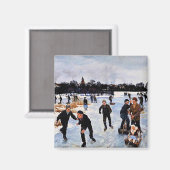 Aimant Enfants patinage en dehors de faborg (Recto/Verso)